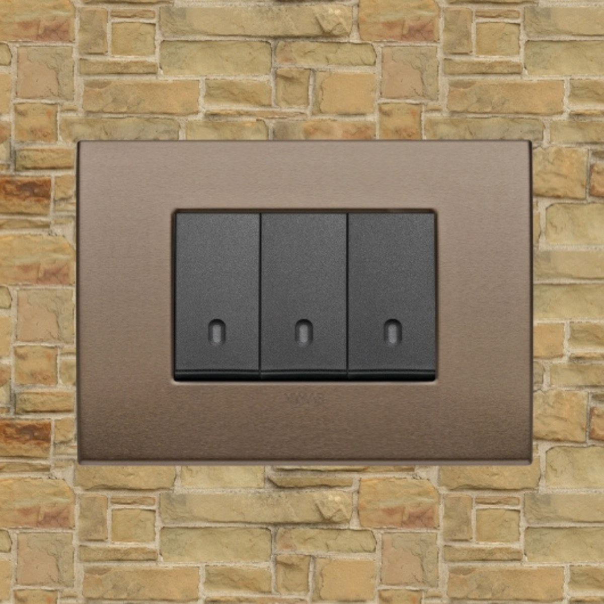 Vimar Arke Metal 3 Gang switch - Dark Bronze - 16A - PHOTO 9