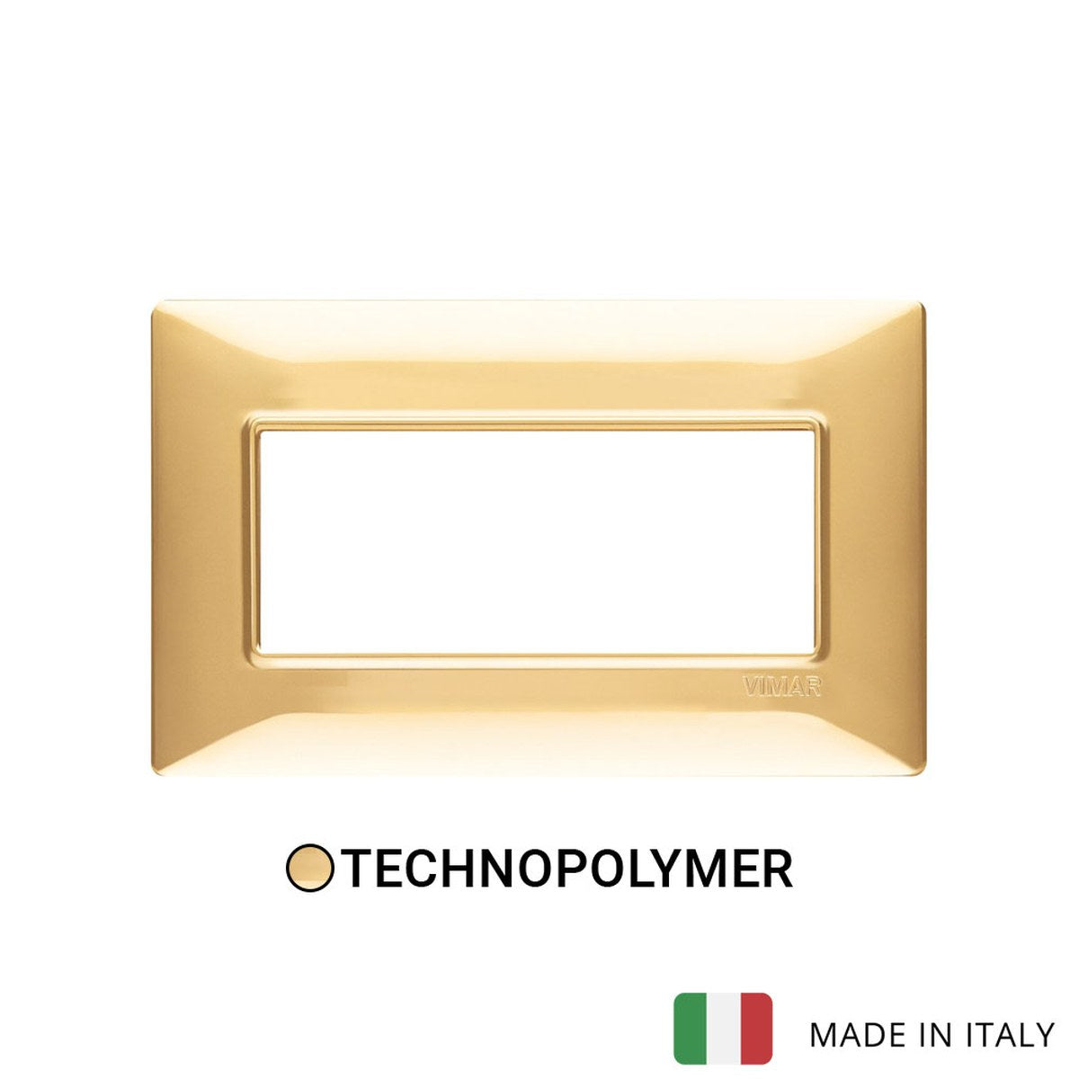 Vimar Plana Plate 5M BS Technopolymer Polished Gold