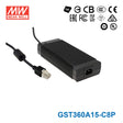 Mean Well GST360A15-C8P AC-DC Industrial Adaptor 340.5W 15V With 8 Pin Connector 22.7A