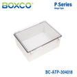 Boxco P-Series 300x400x180mm Plastic Enclosure, IP67, IK08, ABS, Transparent Cover, Molded Hinge and Latch Type