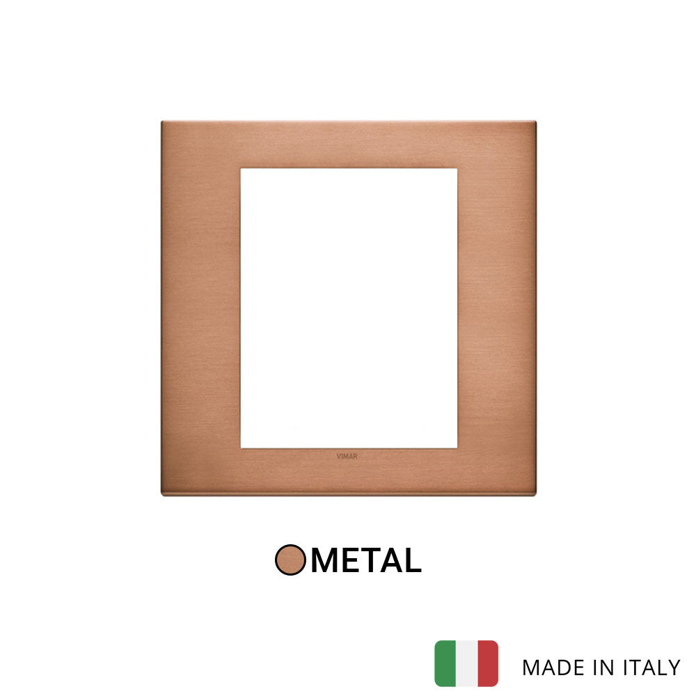 Vimar Eikon Exe Plate 8M Metal Brushed Copper