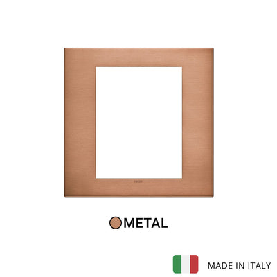 Vimar Eikon Exe Plate 8M Metal Brushed Copper