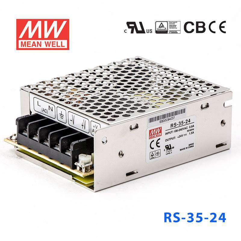 Mean Well RS-35-24 Power Supply 35W 24V 1.5A