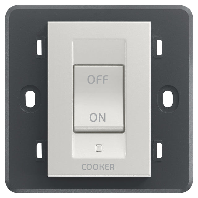 Eikon 2P 45A 1-Way Cooker Switch 3M Silver