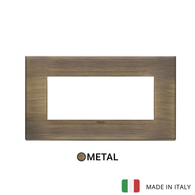 Vimar Eikon Exe Plate 5M Metal Antique Brushed Bronze