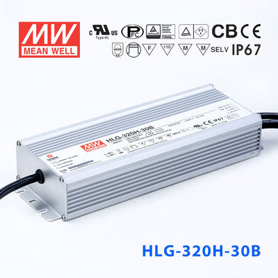 Mean Well HLG-320H-30AB Power Supply 320W 30V - Adjustable and Dimmable 10.7A