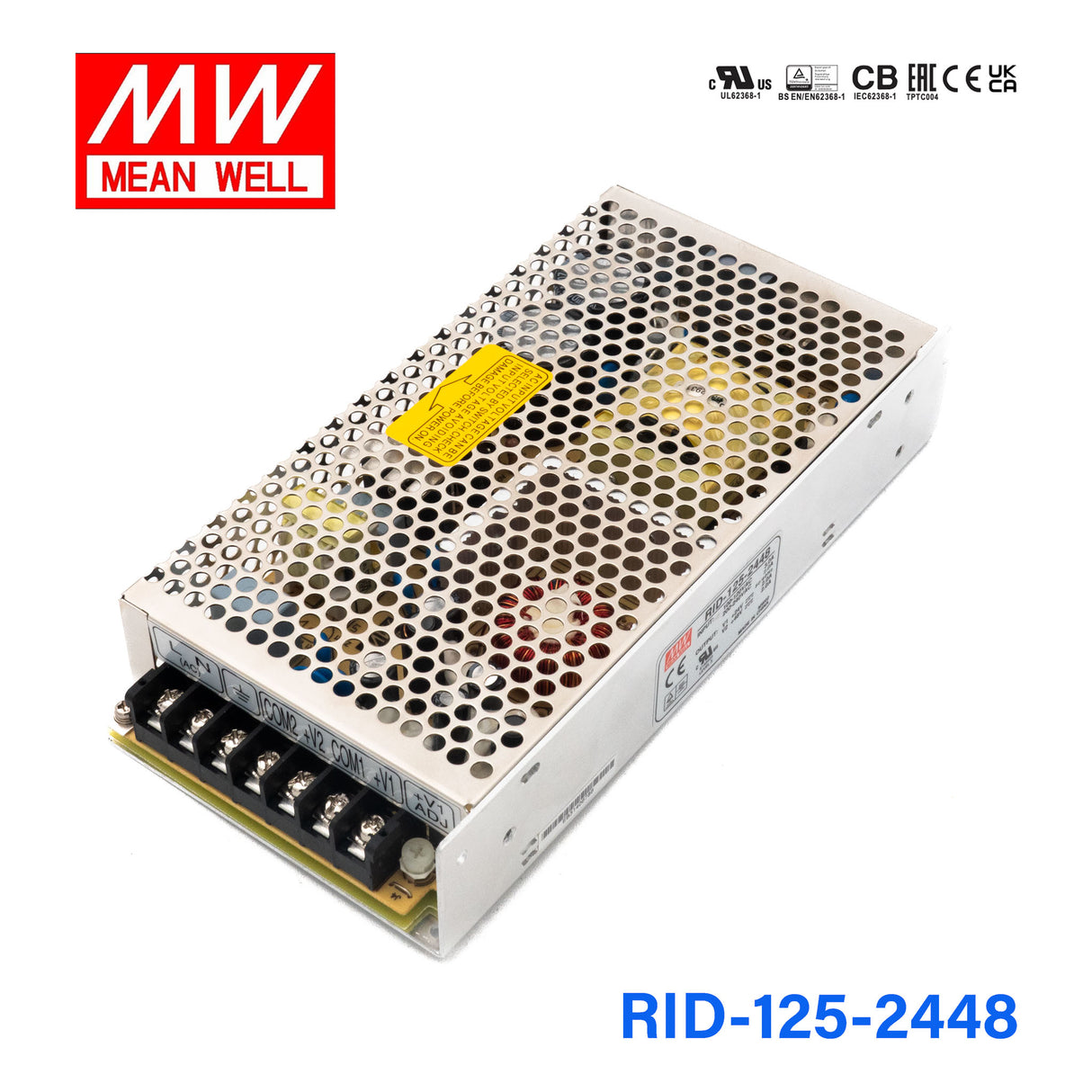 Mean Well RID-125-2448 AC-DC Dual output enclosed power supply 125W 22A