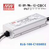 Mean Well ELG-100-C1050D2 AC-DC Single output LED Driver (CC) with PFC