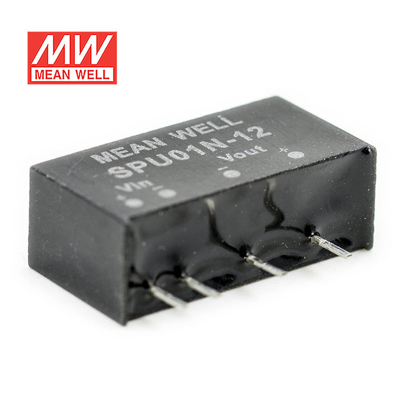 Mean Well SPU01N-12 DC-DC Converter - 1W - 21.6~26.4V in 12V out