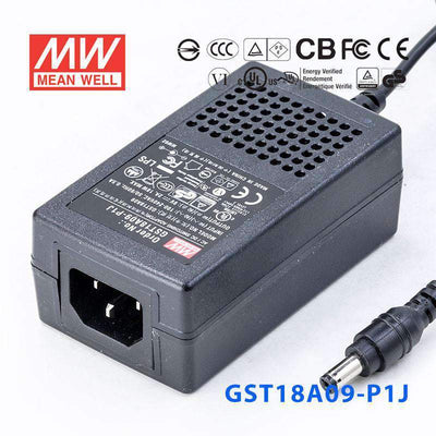 Mean Well GST18A09-P1J Power Supply 18W 9V 2A
