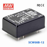 Mean Well SCW08B-12 DC-DC Converter - 8W 18~36V DC in 12V out 670mA