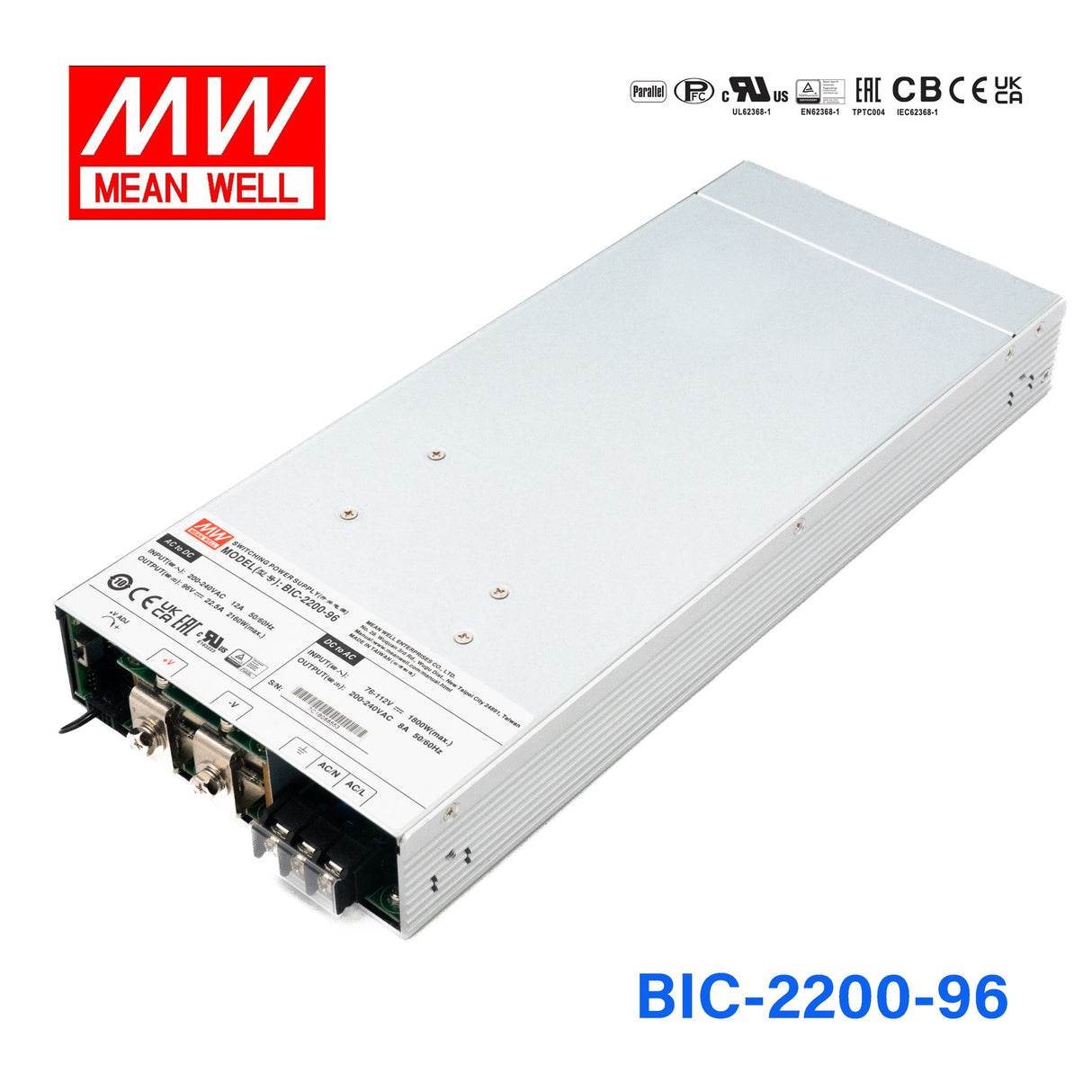 Mean Well BIC-2200-96 Bidirectional Power Supply with Energy Recycle Function 2.2KW 22.5A