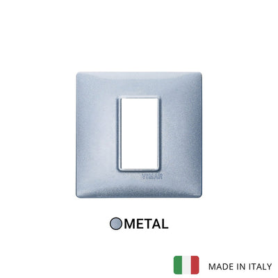 Vimar Plana Plate 1M Metal Metallized Blue
