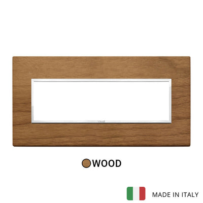 Vimar Eikon Evo Plate 7M Wood Italian Walnut