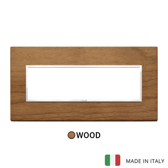 Vimar Eikon Evo Plate 7M Wood Italian Walnut