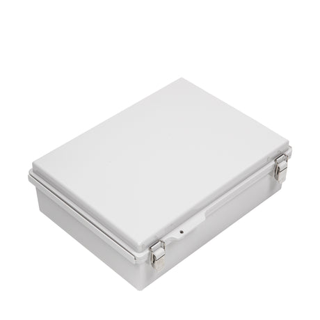 Boxco P-Series 300x400x120mm Plastic Enclosure, IP67, IK08, ABS, Grey Cover, Molded Hinge and Latch Type - PHOTO 1