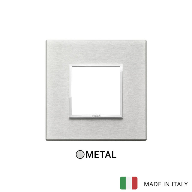 Vimar Eikon Evo Plate 2M Aluminium Grey - Square