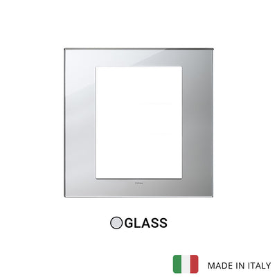 Vimar Eikon Exe Plate 8M Mirror Glass Ice Silver