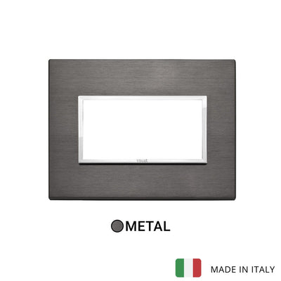 Vimar Eikon Evo Plate 4M Aluminium Lava Grey