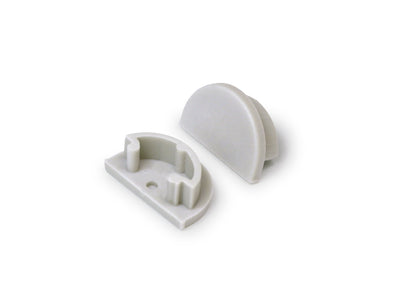 Archilight End Cap for ARCUS - Without Wiring Hole - For Oval Diffuser - Silver