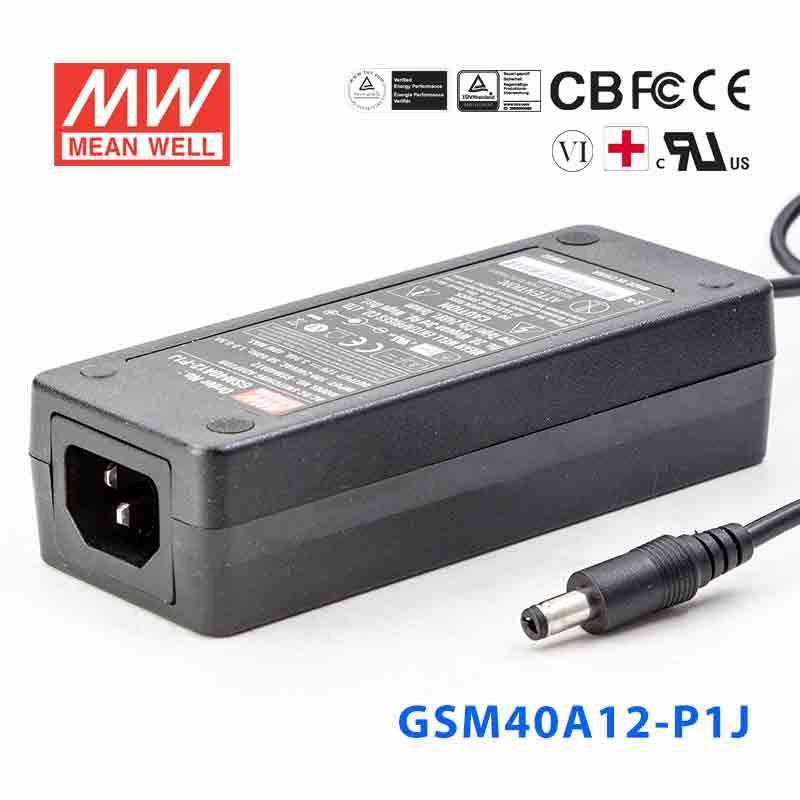 Mean Well GSM40A12-P1J Power Supply 40W 12V 3.34A