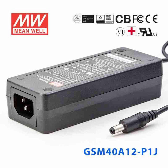 Mean Well GSM40A12-P1J Power Supply 40W 12V 3.34A