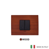 Vimar Arke Wood 2 Gang Switch - Cherry Wood - 16A - PHOTO 3