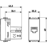 Arke RJ11 Phone Jack 6/4 White - PHOTO 3