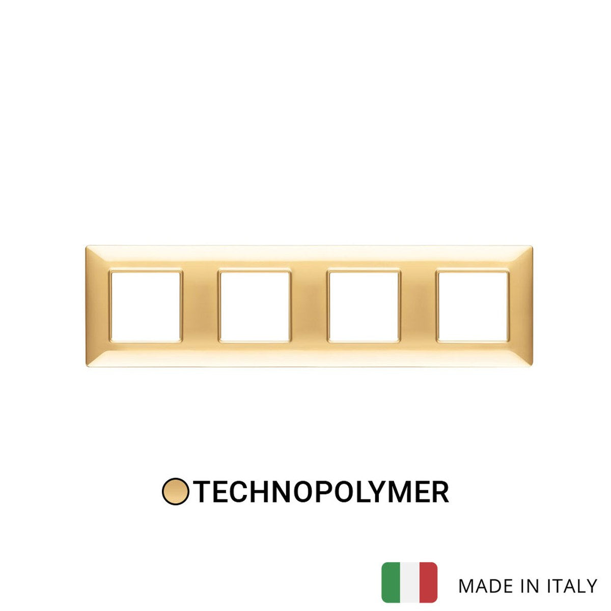Vimar Plana Plate 8M(2+2+2+2) 71mm Technopolymer Polished Gold