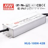 Mean Well HLG-100H-42AB Power Supply 100W 42V - Adjustable and Dimmable 2.28A
