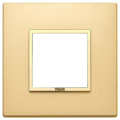 Vimar Eikon Evo Plate 2M Aluminium Satin Gold