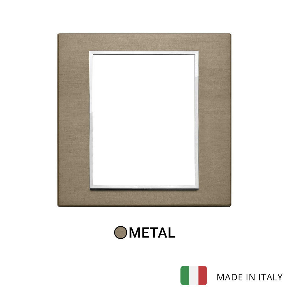 Vimar Eikon Evo Plate 8(4+4)M Aluminium Dark Bronze