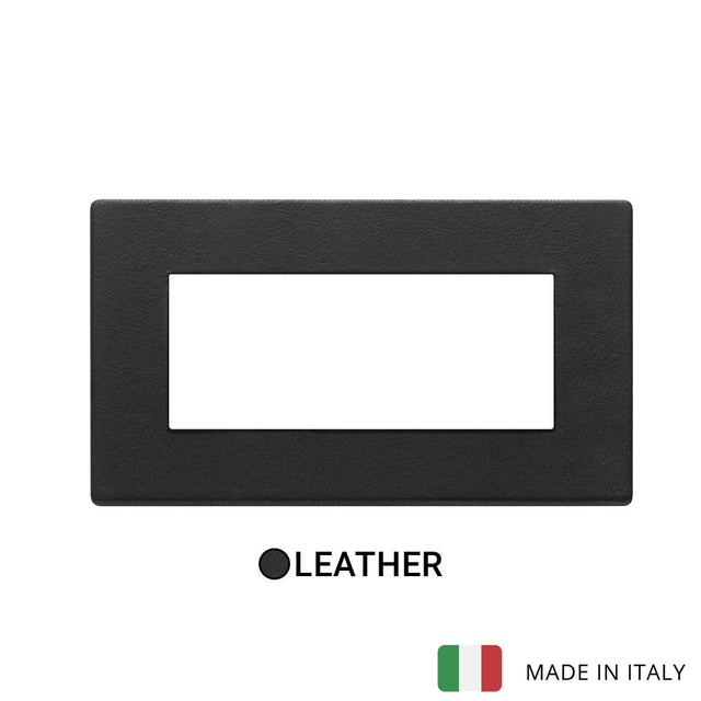 Vimar Eikon Exe Plate 5M Leather Black Forest