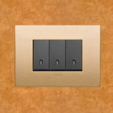 Vimar Arke Metal 3 Gang switch - Brushed Brass - 16A - PHOTO 10