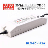 Mean Well HLN-80H-42A Power Supply 80W 42V - IP64, Adjustable