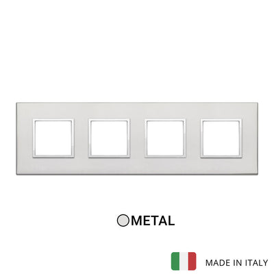 Vimar Eikon Evo Plate 8M (2+2+2+2) 71MM Aluminium Silver