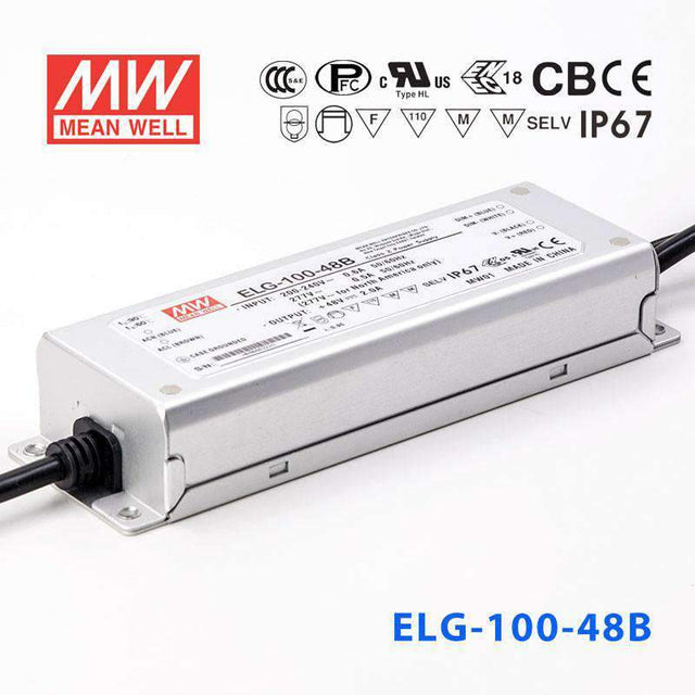 Mean Well ELG-100-48B Power Supply 96W 48V - Dimmable 2A