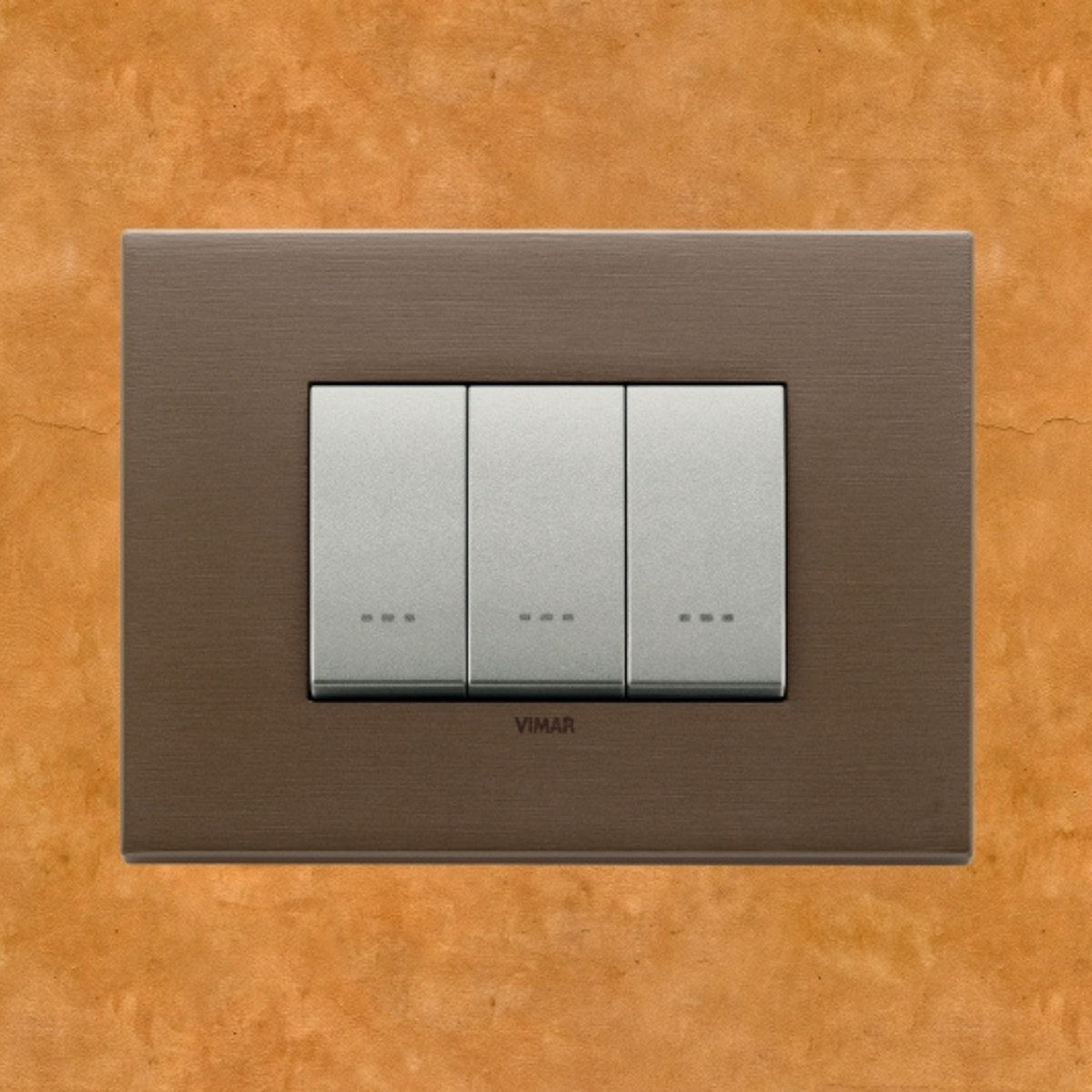 Vimar Eikon Metal 3 Gang Switch - Dark Bronze - 16A - PHOTO 9