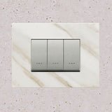 Vimar Eikon Marble 3 Gang Switch - White Calacatta - 16A - PHOTO 10