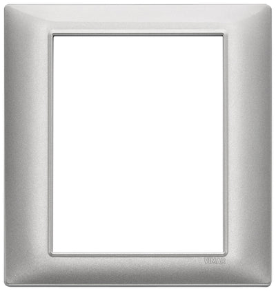 Vimar Plana Plate 8M Technopolymer Metallized Silver