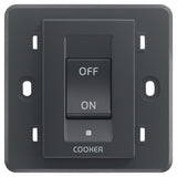 Eikon 2P 45A 1-Way Cooker Switch 3M Grey