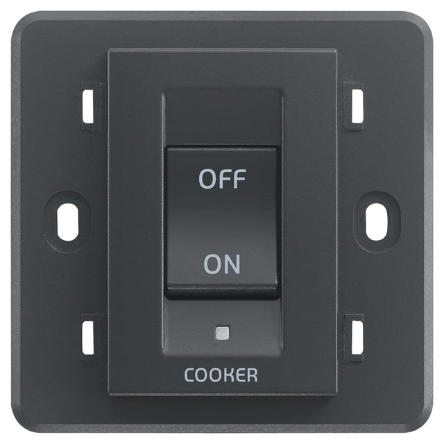 Eikon 2P 45A 1-Way Cooker Switch 3M Grey