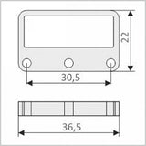 Archilight Vritos Metal Bracket - 36mm Width - 22mm Thick - PHOTO 1