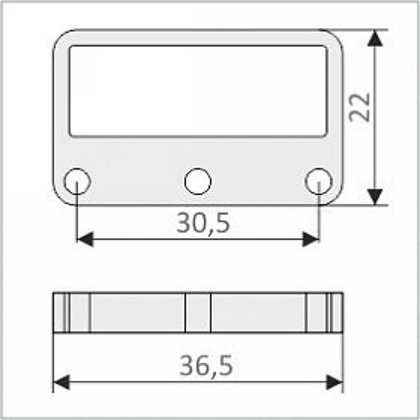 Archilight Vritos Metal Bracket - 36mm Width - 22mm Thick - PHOTO 1