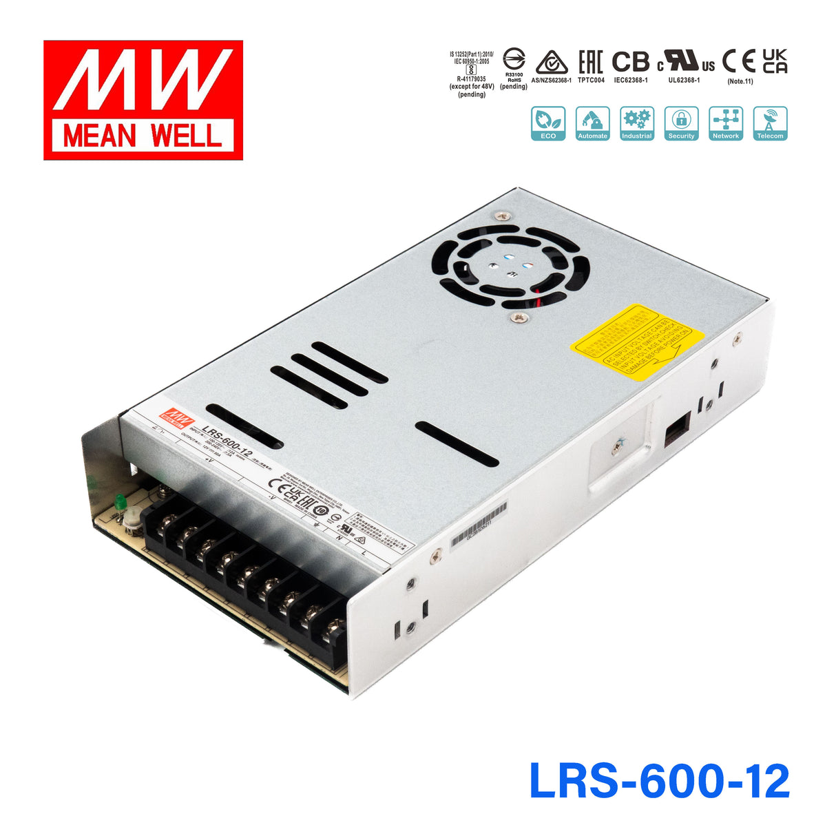 Mean Well LRS-600-12 Power Supply 600W 12V