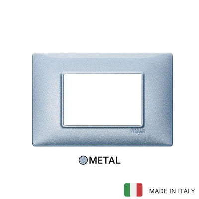 Vimar Plana Plate 3M Metal Metallized Blue
