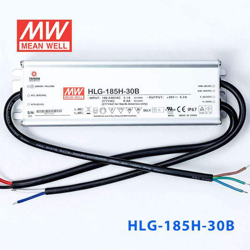 Mean Well HLG-185H-30B Power Supply 185W 30V- Dimmable 6.2A - PHOTO 2