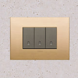 Vimar Arke Metal 3 Gang switch - Brushed Brass - 16A - PHOTO 6