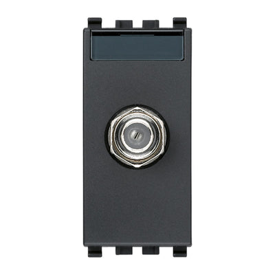 Eikon F Type Female Socket Connector Grey