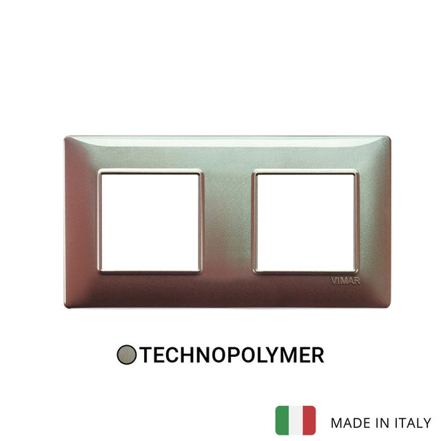Vimar Plana Plate 4M(2+2) 71mm Technopolymer Iridescent Brown